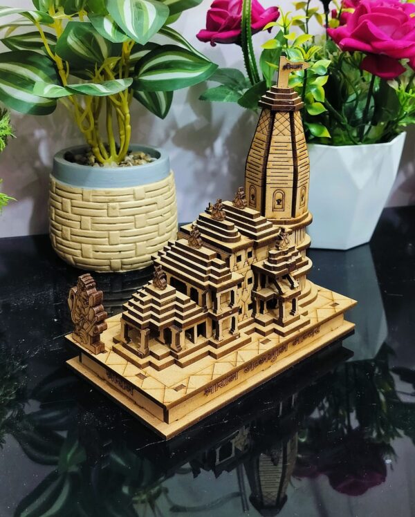 Shree Ram Janmbhumi Mandir Mdf (16x14.5x8.5cm)- Big