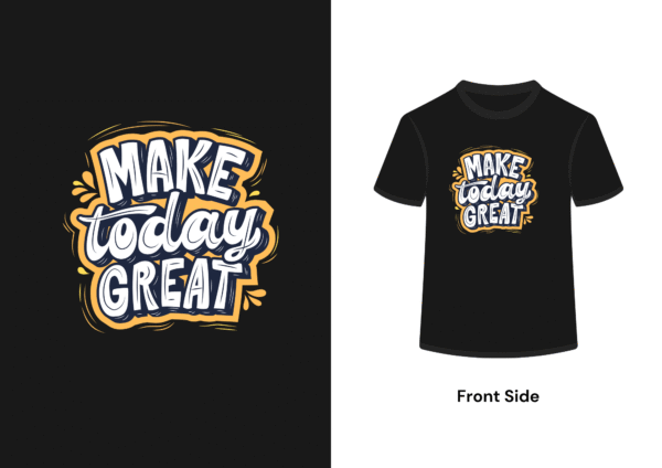 Yellow and Black Modern Typography Tshirt Design