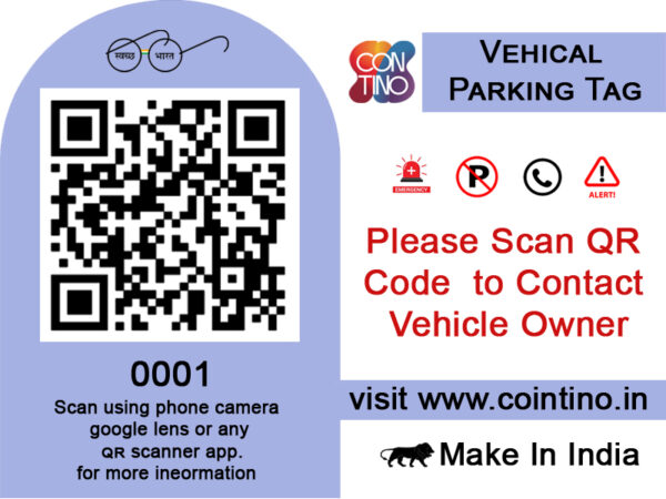 Vehicle safety qr code sticker